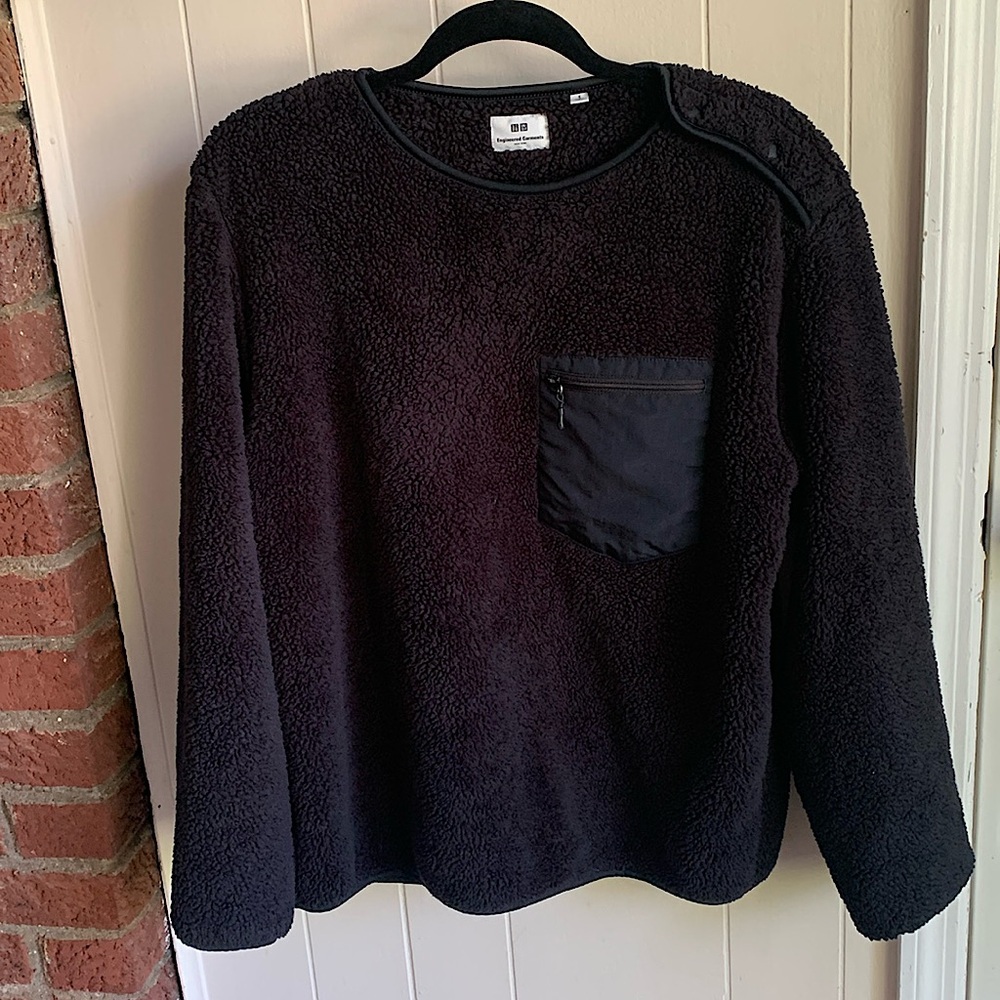 Uniqlo X Engineered Garments black Sherpa sweater